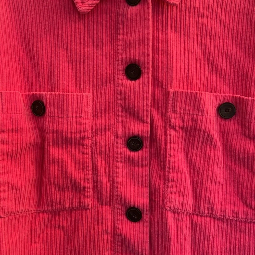 Zara Hot Pink Corduroy Jacket Size Medium Barbiecore, Festival - Picture 4 of 6